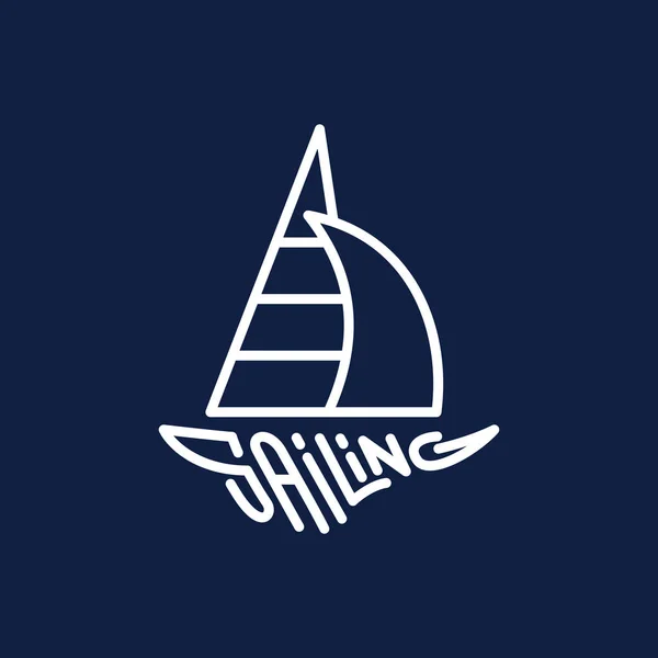 Modèle de logo de voile — Image vectorielle