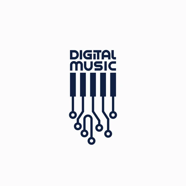 Logo musique numérique — Image vectorielle