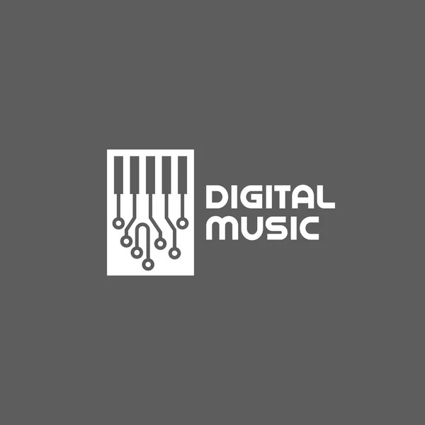 デジタル音楽ロゴ — ストックベクタ