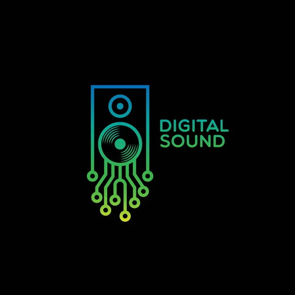 Logo de sonido digital — Archivo Imágenes Vectoriales