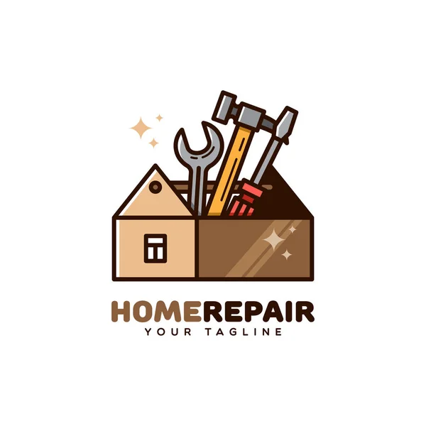 Home repair logo — Stock Vector