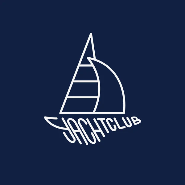 Logotipo do clube iate — Vetor de Stock