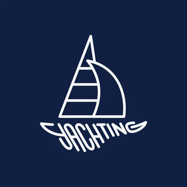 Yachting logo sjabloon — Stockvector