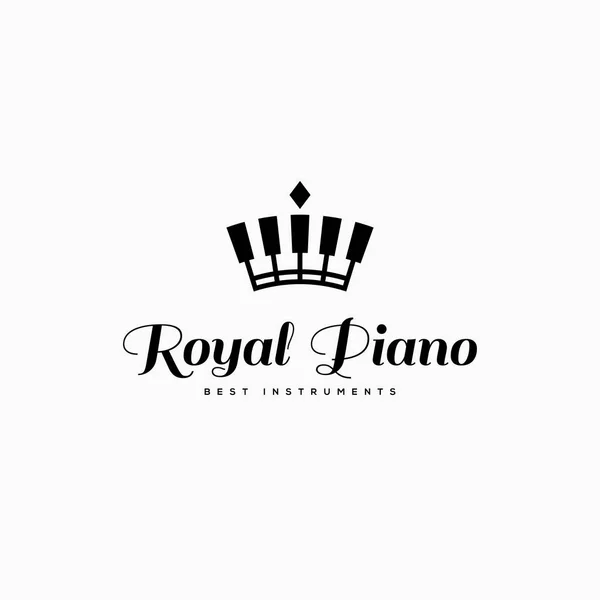 Koninklijke piano logo — Stockvector