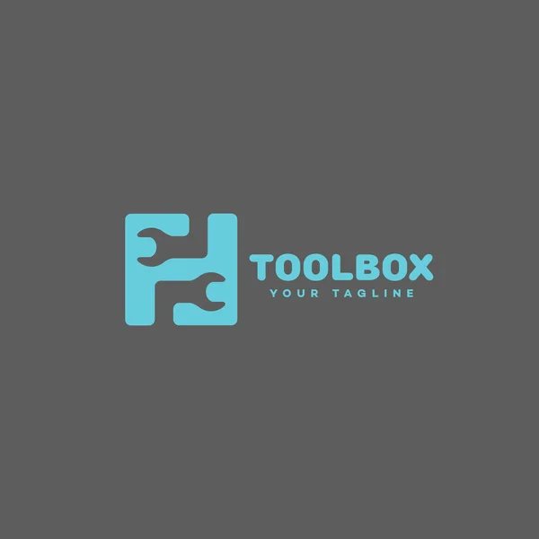 Plantilla de logotipo de caja de herramientas — Vector de stock