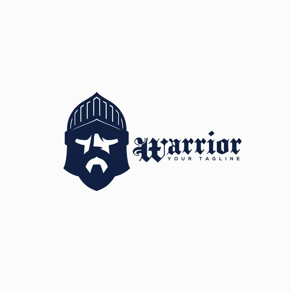 Warrior logo template — Stock Vector