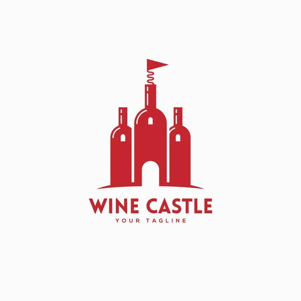 Wijnkasteel logo — Stockvector