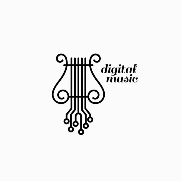 Logo musique numérique — Image vectorielle