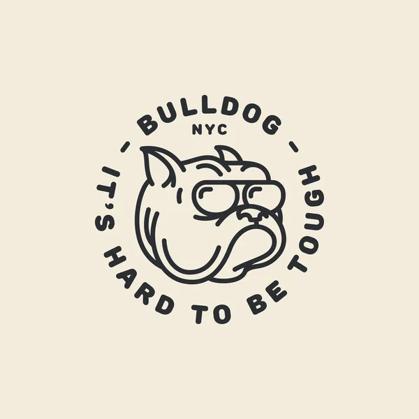 Bulldog logo sjabloon — Stockvector