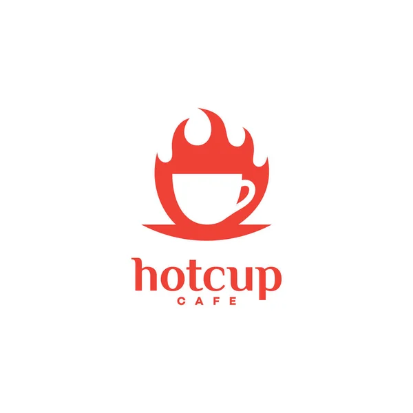 Hot cup-logotypen — Stock vektor