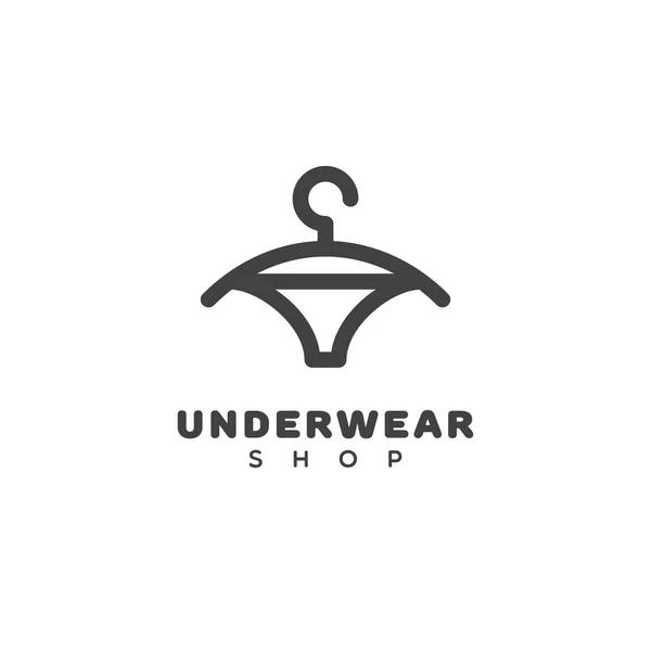Logotipo da loja de roupa interior — Vetor de Stock