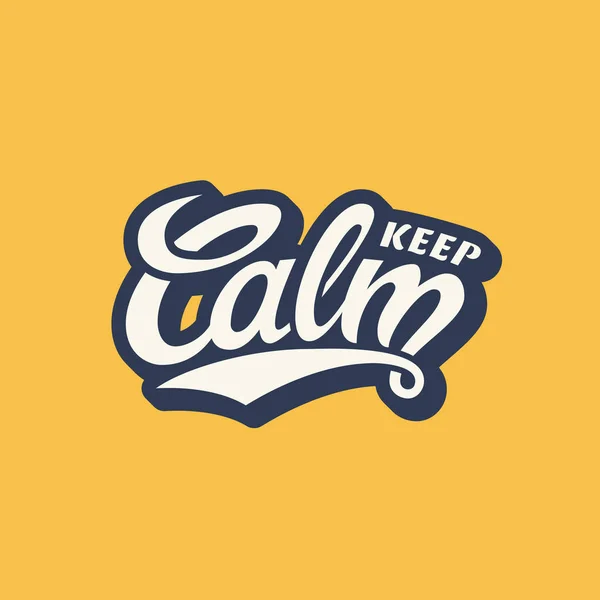 Keep Calm lettering — Stock Vector