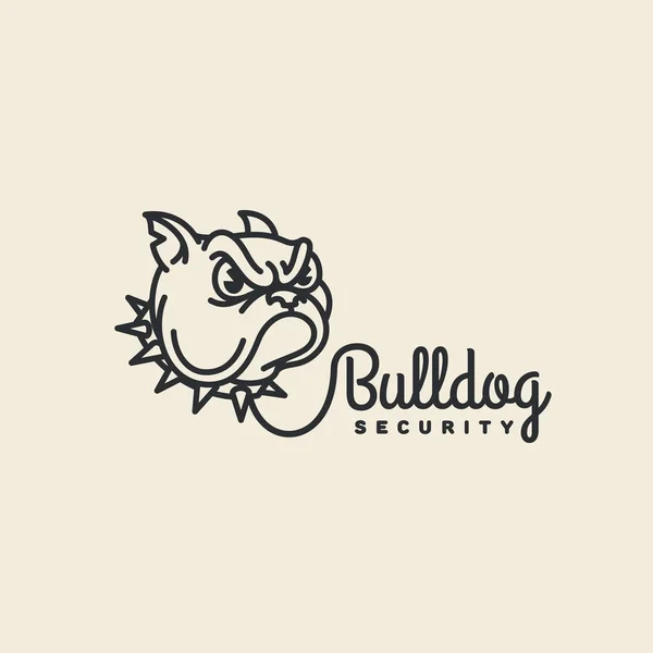 Bulldog veiligheid logo — Stockvector