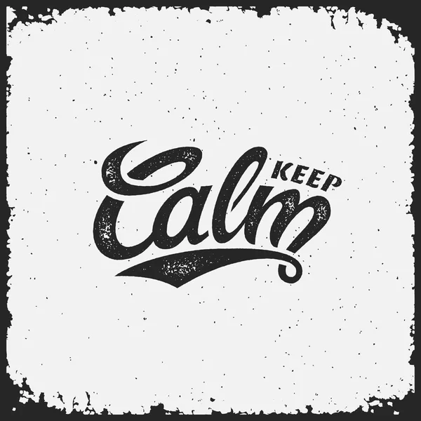 Keep Calm lettering — Stock Vector