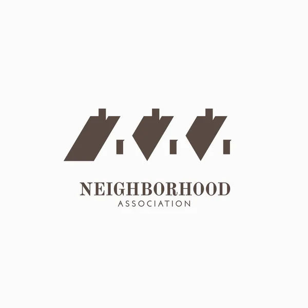 Neighborhood association logo — Stock Vector