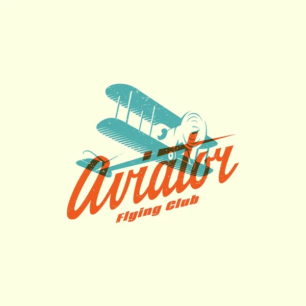 Modelo de logotipo do aviador — Vetor de Stock