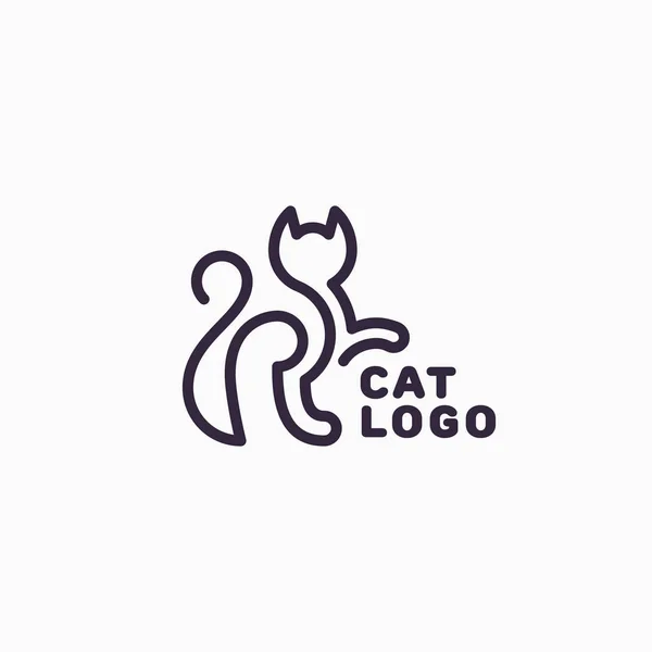 Templat logo cat - Stok Vektor