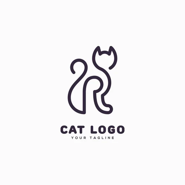 Kedi logo şablonu — Stok Vektör