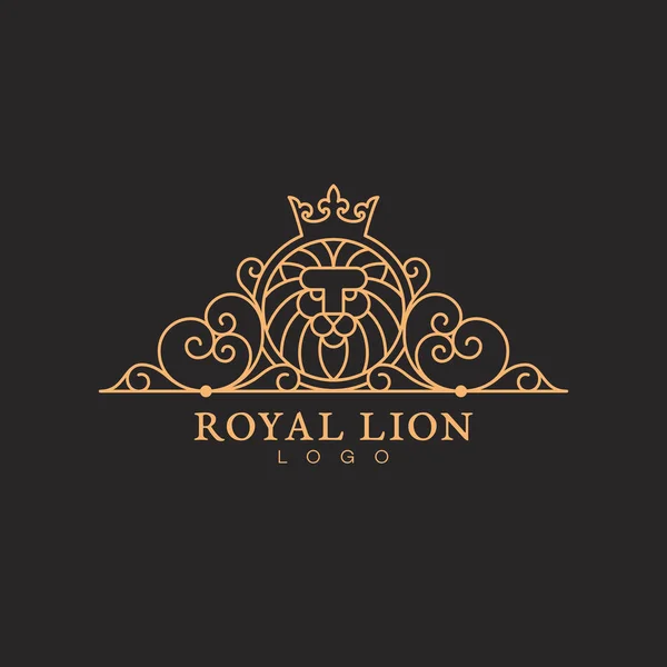 Modelo do logotipo do leão — Vetor de Stock