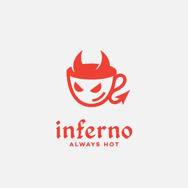 Inferno cafe logo — Wektor stockowy