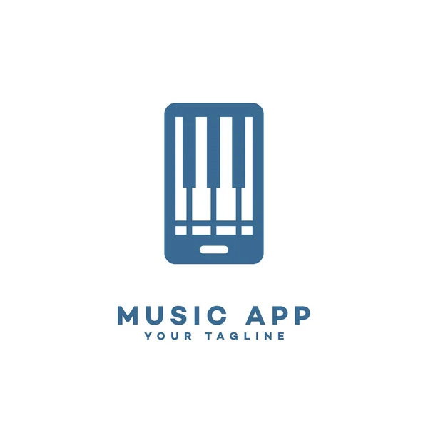 Müzik app logosu — Stok Vektör