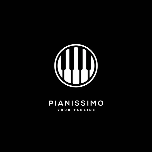 Pianissimo logo şablonu — Stok Vektör