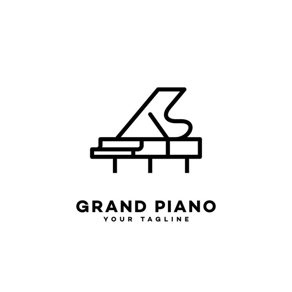 Grand piano logo — Stockvector