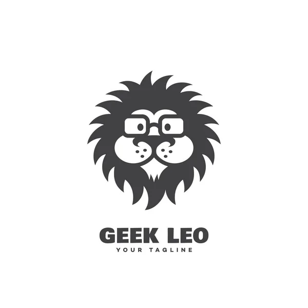 Geek leo logotyp — Stock vektor