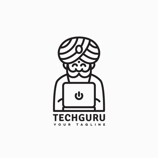 Logo Tech guru — Vector de stock