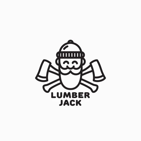 Lumberjack logo template — Stock Vector