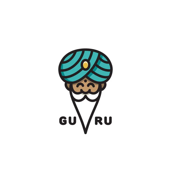Modello logo Guru — Vettoriale Stock