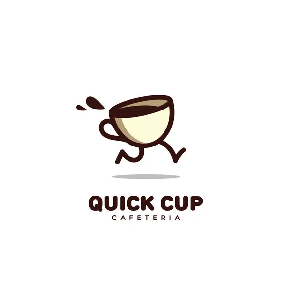 Quick cup logo — Stock Vector