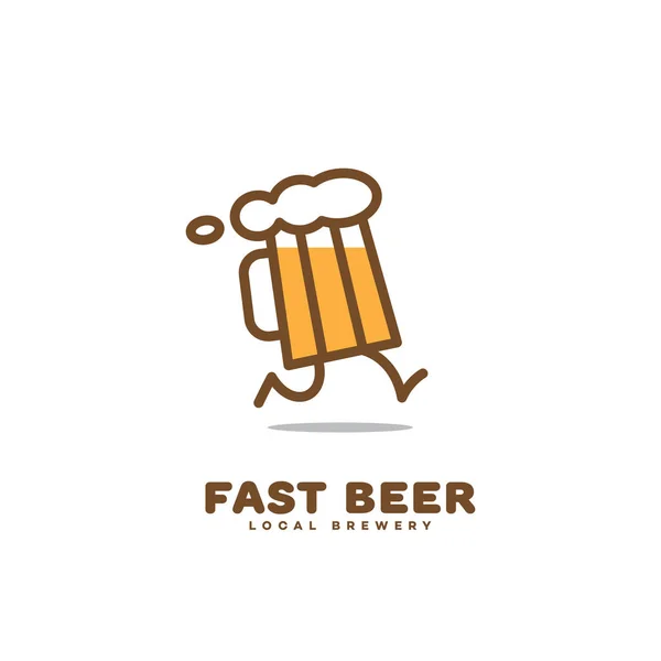 Fast beer logo — Stock Vector