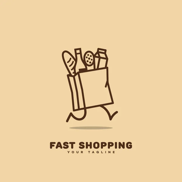 Hızlı alışveriş logosu — Stok Vektör