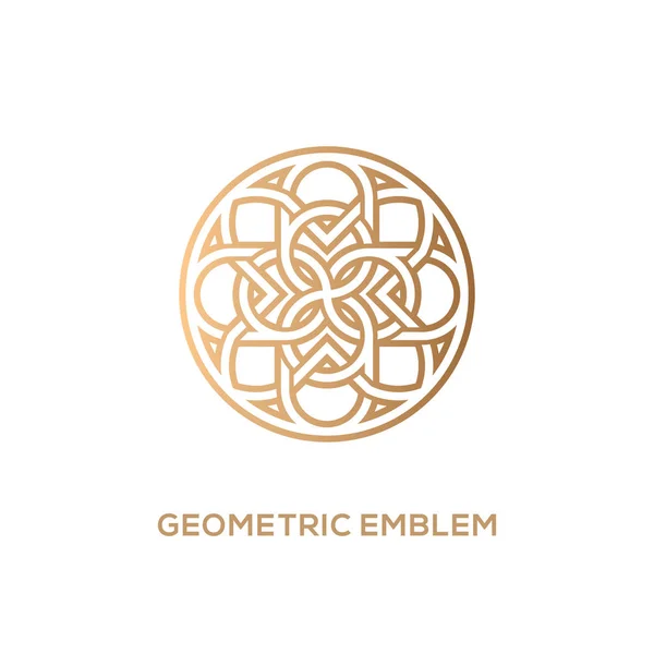 Modèle d'emblème géométrique — Image vectorielle