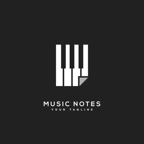 Logotipo notas musicales — Archivo Imágenes Vectoriales