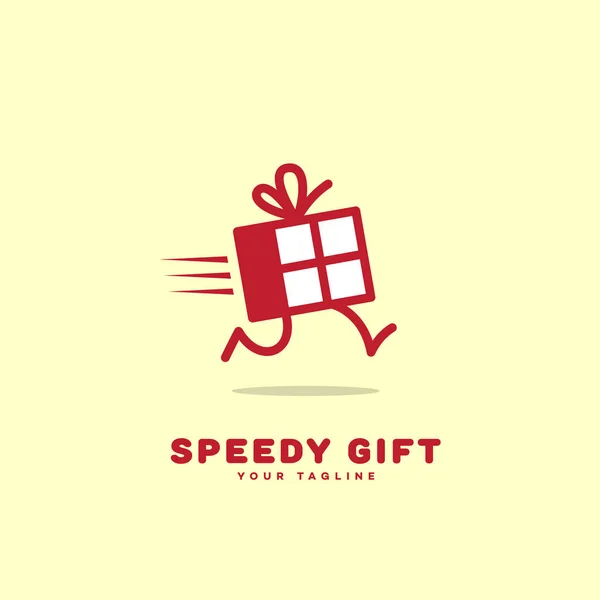 Логотип быстрого подарка — стоковый вектор