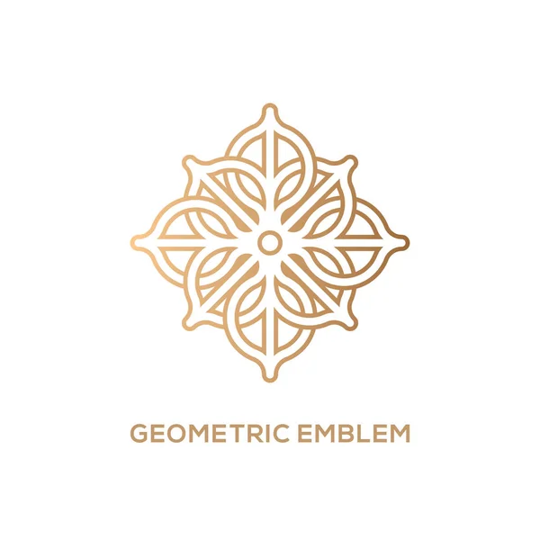 Geometric emblem template — Stock Vector