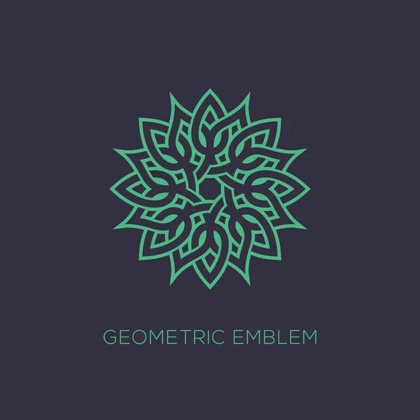 Plantilla de emblema geométrico — Vector de stock
