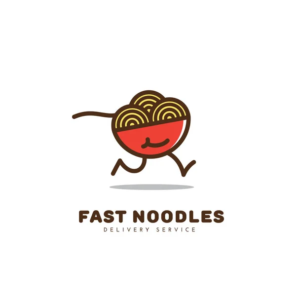 高速麺ロゴ — ストックベクタ