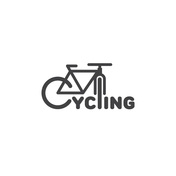 サイクリングのロゴのテンプレート — ストックベクタ