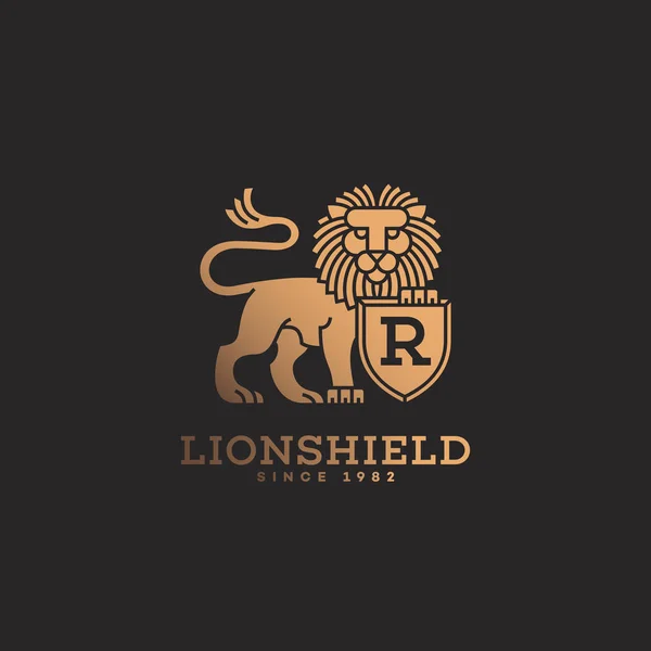 Modèle de logo de lion — Image vectorielle