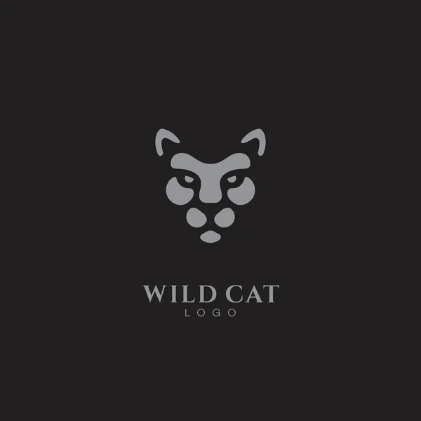 Άγρια γάτα λογότυπο — Διανυσματικό Αρχείο