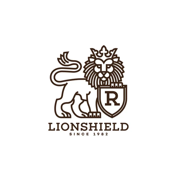 Πρότυπο λογότυπο λιοντάρι — Διανυσματικό Αρχείο