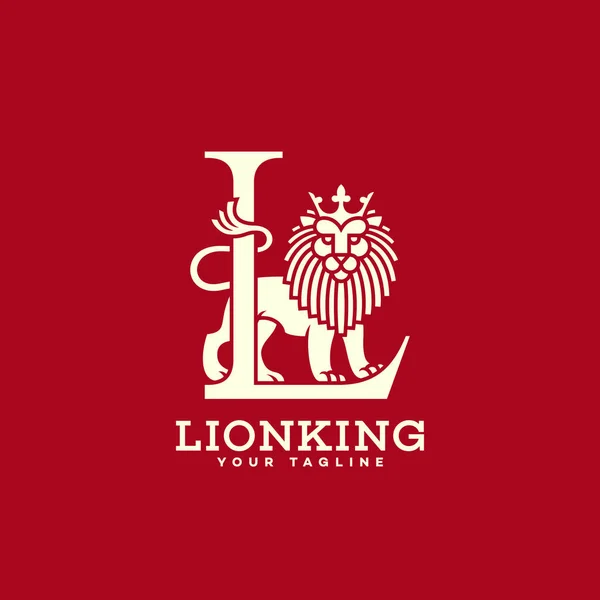 Lion logo template — Stock Vector