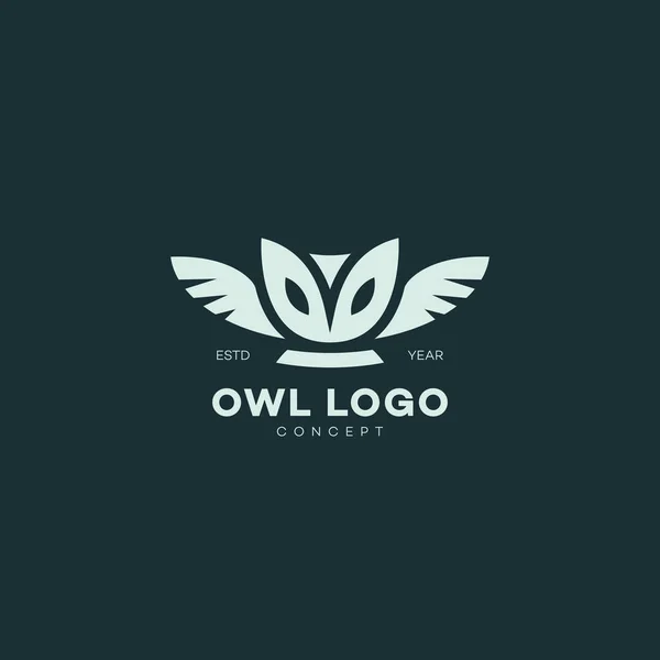 Logo burung hantu lumbung - Stok Vektor