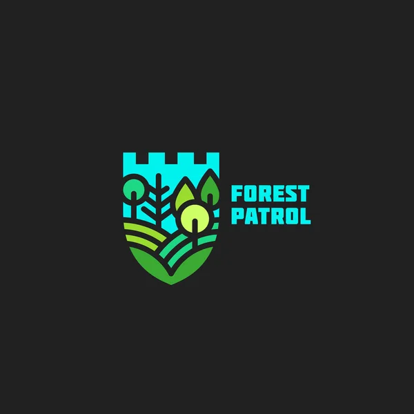 Logo de la patrulla forestal — Vector de stock