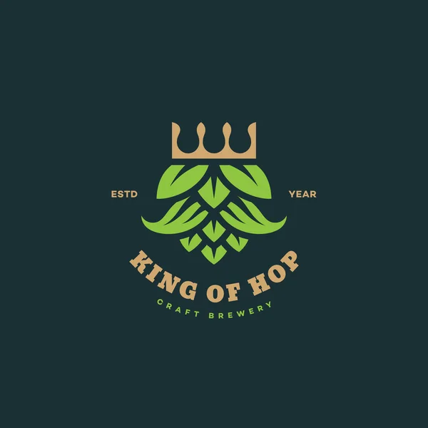 Логотип короля хмеля — стоковый вектор