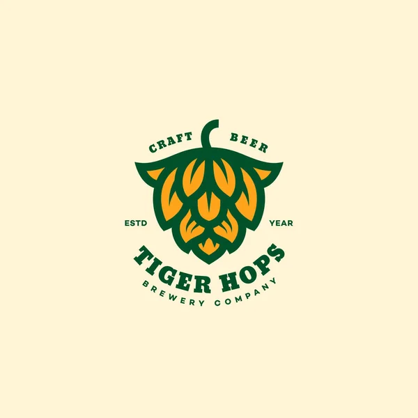 Логотип Tiger hops — стоковый вектор