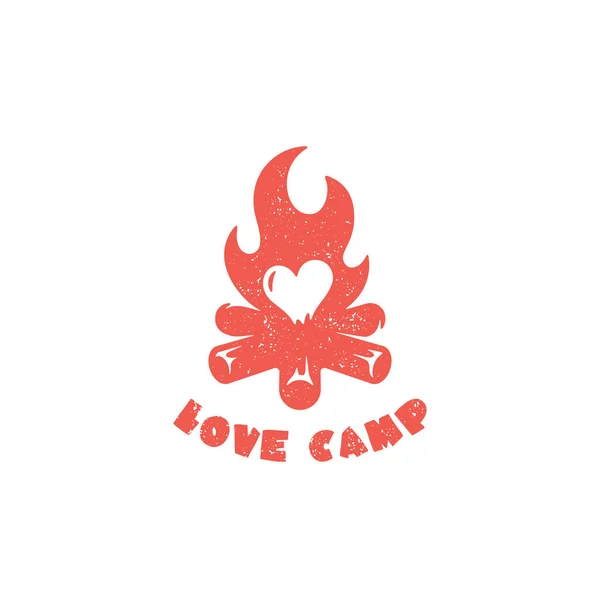 Love camp logo — Stock Vector